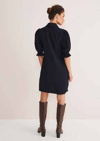 Phase Eight Candice Zip Dress Navy Australia | AL8491236